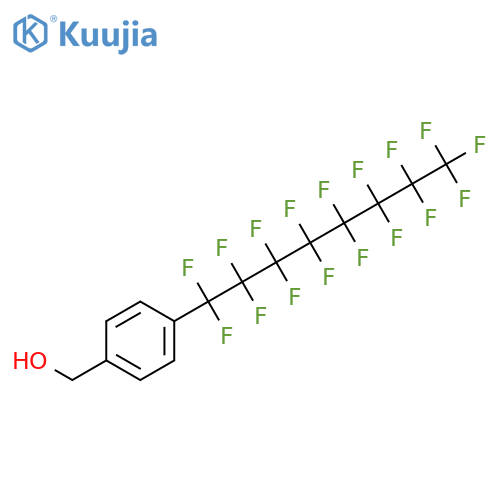 Benzenemethanol,4-(1,1,2,2,3,3,4,4,5,5,6,6,7,7,8,8,8-heptadecafluorooctyl)- structure