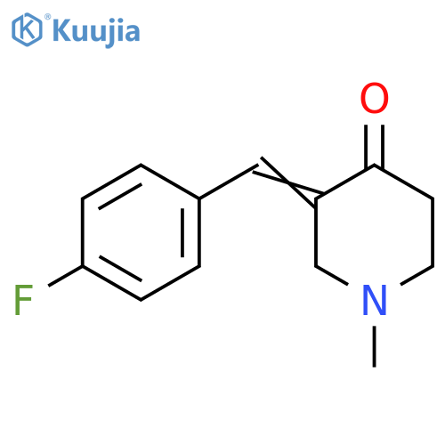 (E)-3-(4-Fluorobenzylidene)-1-methylpiperidin-4-one structure