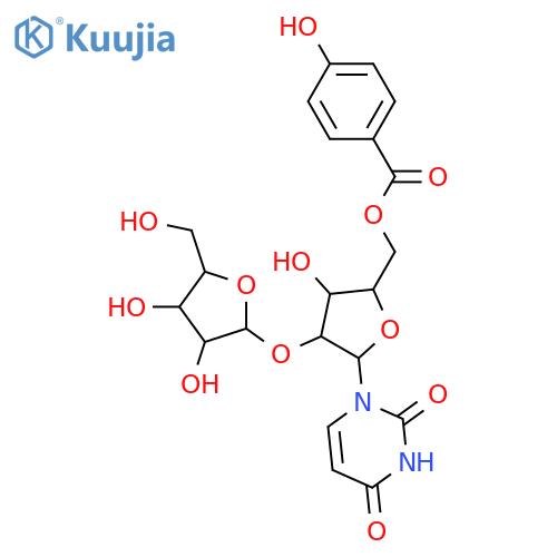 Uridine; 5'-O-(4-Hydroxybenzoyl), 2'-O-α-D-ribofuranosyl structure