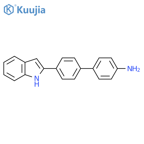 [1,1'-Biphenyl]-4-amine, 4'-(1H-indol-2-yl)- structure