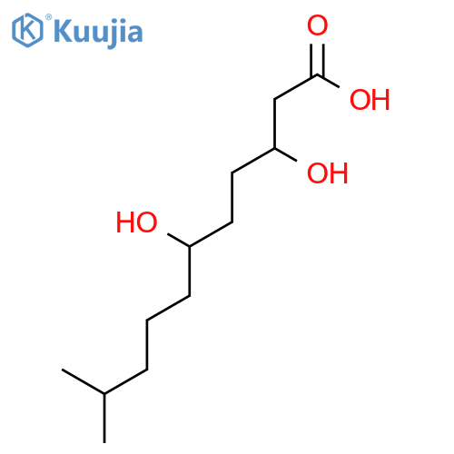 (-)-(3S,6R)-3,6-dihydroxy-10-methylundecanoic acid structure