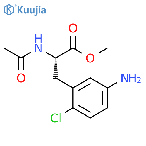 methyl 3-(5-amino-2-chlorophenyl)-2-acetamidopropanoate structure