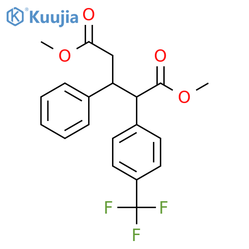 Pentanedioic acid, 3-phenyl-2-[4-(trifluoromethyl)phenyl]-, 1,5-dimethyl ester, (2R,3R)-rel- structure