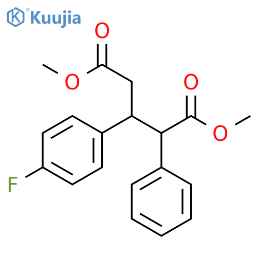 Pentanedioic acid, 3-(4-fluorophenyl)-2-phenyl-, 1,5-dimethyl ester, (2R,3R)-rel- structure