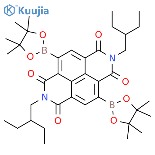 Benzo[lmn][3,8]phenanthroline-1,3,6,8(2H,7H)-tetrone, 2,7-bis(2-ethylbutyl)-4,9-bis(4,4,5,5-tetramethyl-1,3,2-dioxaborolan-2-yl)- structure