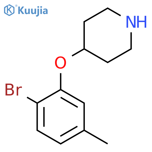 4-(2-Bromo-5-methylphenoxy)piperidine structure