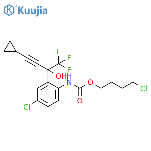4-Chloro-2-3-cyclopropyl-1-hydroxy-1-(trifluoromethyl)-2-(propynyl)phenylcarbamic Acid 4-Chlorobutyl Ester structure