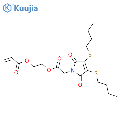 1H-Pyrrole-1-acetic acid, 3,4-bis(butylthio)-2,5-dihydro-2,5-dioxo-, 2-[(1-oxo-2-propen-1-yl)oxy]ethyl ester structure