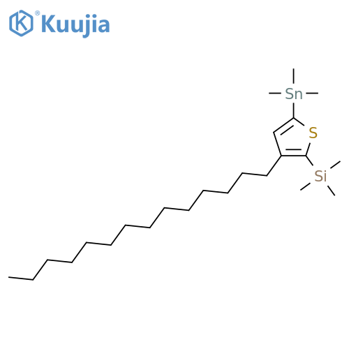 Stannane, trimethyl[4-tetradecyl-5-(trimethylsilyl)-2-thienyl]- structure