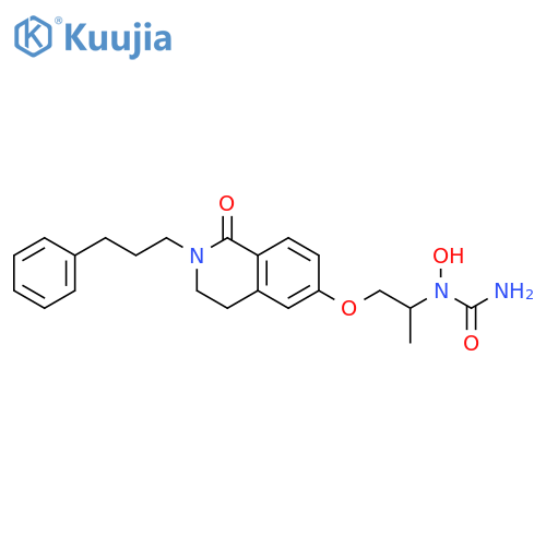Urea,N-hydroxy-N-[1-methyl-2-[[1,2,3,4-tetrahydro-1-oxo-2-(3-phenylpropyl)-6-isoquinolinyl]oxy]ethyl]- structure