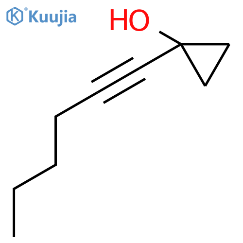 Cyclopropanol, 1-(1-hexynyl)- (9CI) structure