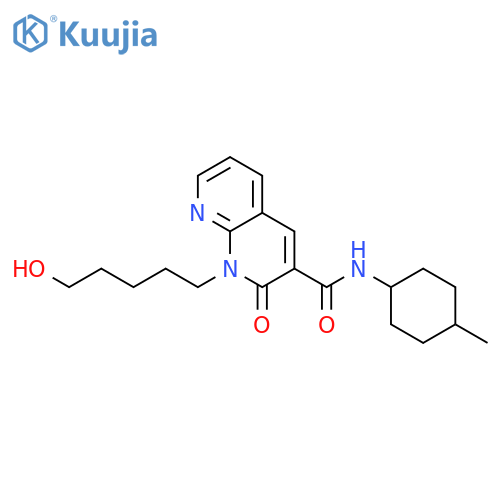 1,8-Naphthyridine-3-carboxamide, 1,2-dihydro-1-(5-hydroxypentyl)-N-(4-methylcyclohexyl)-2-oxo- structure