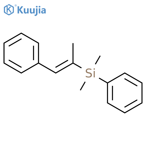 Benzene, [dimethyl(1-methyl-2-phenylethenyl)silyl]- structure