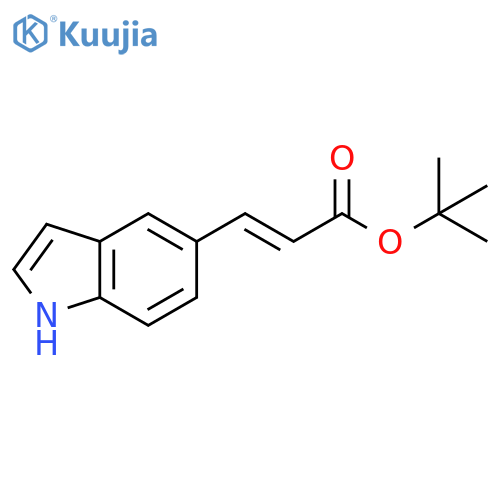 tert-butyl (2E)-3-(1H-indol-5-yl)prop-2-enoate structure