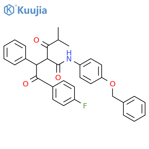 2-2-(4-Fluorophenyl)-2-oxo-1-phenyl-ethyl-4-methyl-3-oxo-pentanoic Acid, (4-Benzyloxy-phenyl)-amide structure