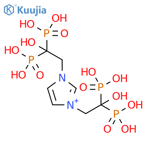 1,3-Bis(2-hydroxy-2,2-diphosphonoethyl)-imidazolium (Zoledronic Acid Impurity) structure