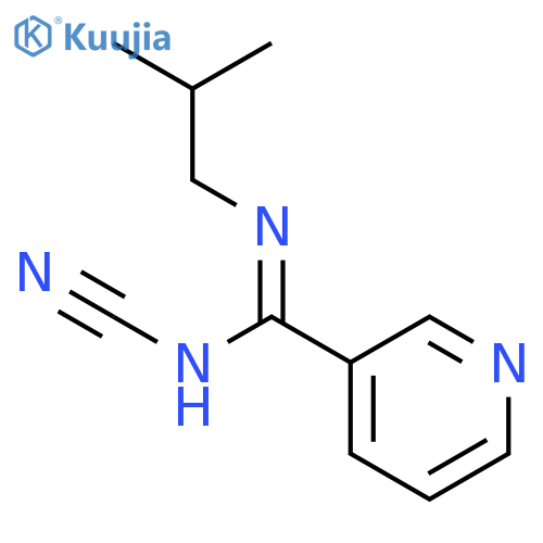 3-Pyridinecarboximidamide, N-cyano-N'-(2-methylpropyl)- structure