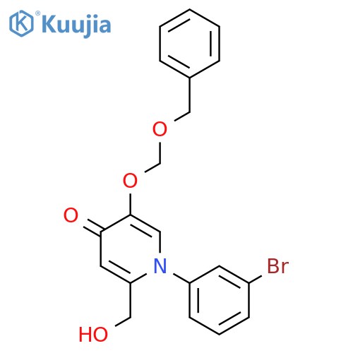 5-((Benzyloxy)methoxy)-1-(3-bromophenyl)-2-(hydroxymethyl)pyridin-4(1H)-one structure