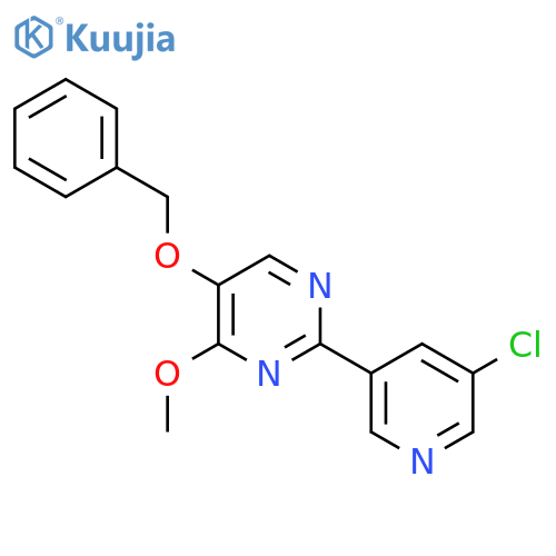 5-(Benzyloxy)-2-(5-chloropyridin-3-yl)-4-methoxypyrimidine structure