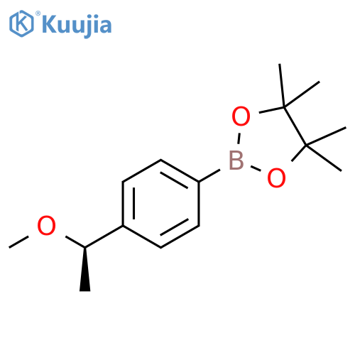 2-{4-(1R)-1-methoxyethylphenyl}-4,4,5,5-tetramethyl-1,3,2-dioxaborolane structure