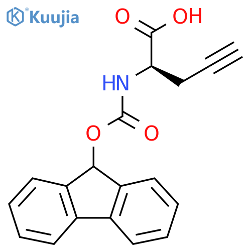 (R)-2-((((9H-Fluoren-9-yl)oxy)carbonyl)amino)pent-4-ynoic acid structure