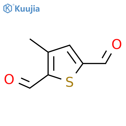 2,5-Thiophenedicarboxaldehyde,3-methyl- structure