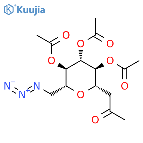 D-glycero-D-gulo-2-Nonulose, 4,8-anhydro-9-azido-1,3,9-trideoxy-, 5,6,7-triacetate structure