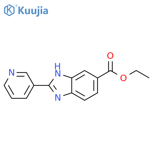 2-Pyridin-3-yl-1H-benzoimidazole-5-carboxylic acid ethyl ester structure