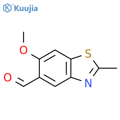 5-Benzothiazolecarboxaldehyde,6-methoxy-2-methyl- structure
