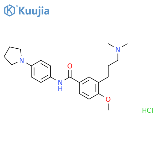 Benzamide, 3-[3-(dimethylamino)propyl]-4-methoxy-N-[4-(1-pyrrolidinyl)phenyl]-, hydrochloride (1:2) structure