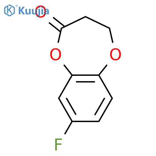 2H-1,5-Benzodioxepin-2-one, 8-fluoro-3,4-dihydro- structure