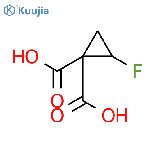1,1-Cyclopropanedicarboxylicacid, 2-fluoro- structure