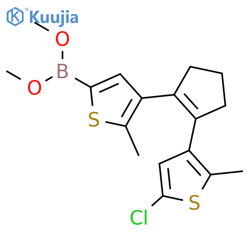 Boronic acid, B-[4-[2-(5-chloro-2-methyl-3-thienyl)-1-cyclopenten-1-yl]-5-methyl-2-thienyl]-, dimethyl ester structure