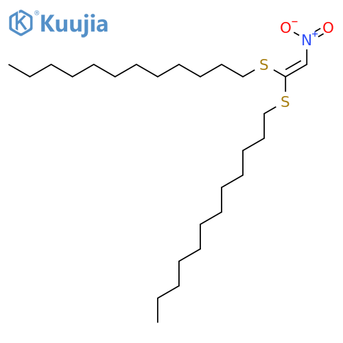 1-{[1-(Dodecylsulfanyl)-2-nitroethenyl]sulfanyl}dodecane structure