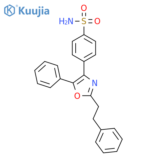 Benzenesulfonamide, 4-[5-phenyl-2-(2-phenylethyl)-4-oxazolyl]- structure