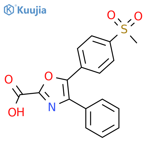 2-Oxazolecarboxylic acid, 5-[4-(methylsulfonyl)phenyl]-4-phenyl- structure