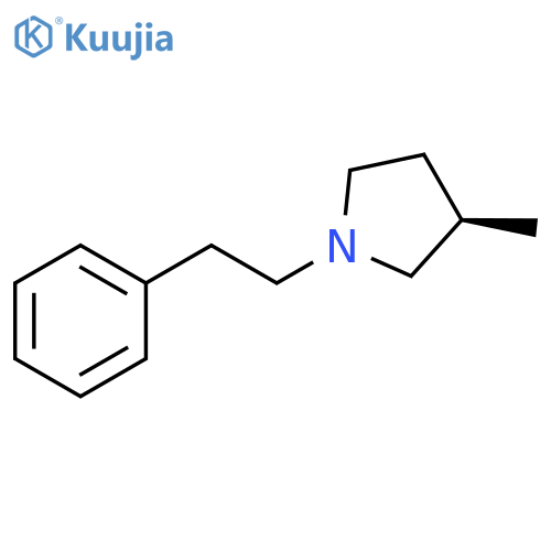 Pyrrolidine, 3-methyl-1-(2-phenylethyl)-, (3R)- structure