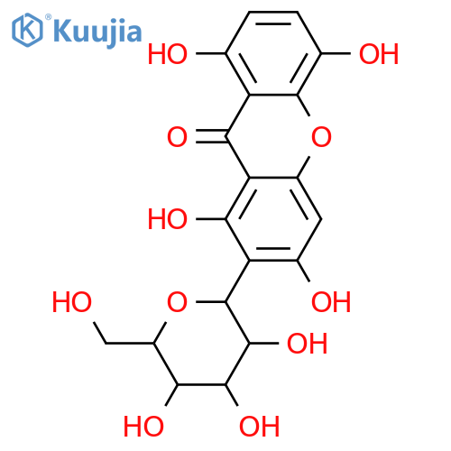 9H-Xanthen-9-one, 2-β-D-glucopyranosyl-1,3,5,8-tetrahydroxy- structure