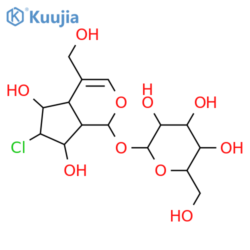 b-D-Glucopyranoside,(1S,4aS,5S,6R,7R,7aS)-6-chloro-1,4a,5,6,7,7a-hexahydro-5,7-dihydroxy-4-(hydroxymethyl)cyclopenta[c]pyran-1-yl(9CI) structure
