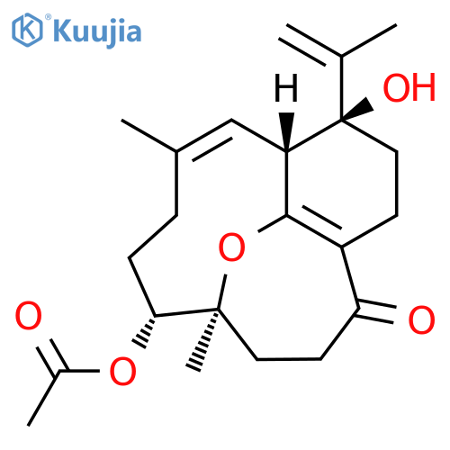 2,11-Propano-1-benzoxonin-12-one, 3-(acetyloxy)-2,3,4,5,7a,8,9,10-octahydro-8-hydroxy-2,6-dimethyl-8-(1-methylethenyl)-, (2S,3R,6Z,7aR,8S)- structure