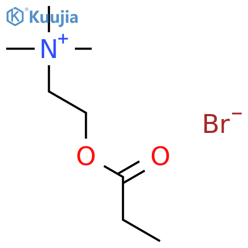 Ethanaminium,N,N,N-trimethyl-2-(1-oxopropoxy)-, bromide (1:1) structure
