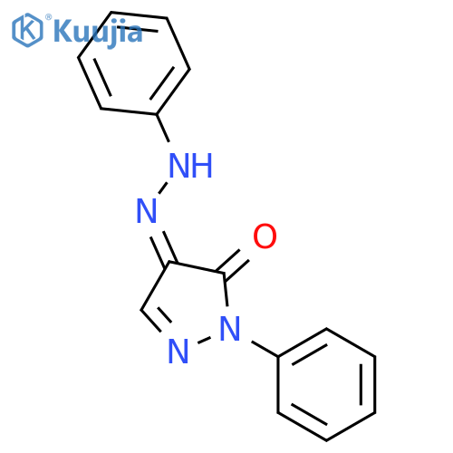 1H-Pyrazole-4,5-dione,1-phenyl-, 4-(2-phenylhydrazone) structure