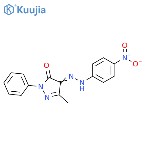 1H-Pyrazole-4,5-dione, 3-methyl-1-phenyl-, 4-[(4-nitrophenyl)hydrazone] structure