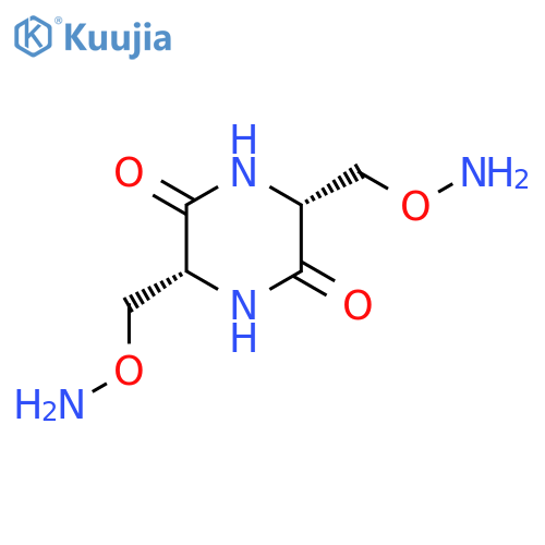 (3R,6R)-3,6-Bis(aminooxy)methyl-2,5-piperazinedione structure
