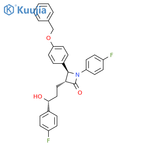 (3R,4S,3'R)-1-(4-fluorophenyl)-4-(4-hydroxyphenyl)-3-[3'-(4-fluorophenyl)-3'-hydroxy-propyl]-azetidin-2-one structure