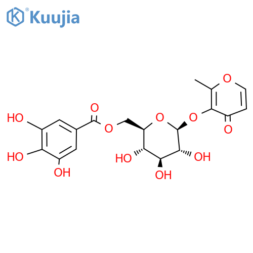 3-O-(6'-O-Galloyl)-β-D-glucopyranosylmaltol structure