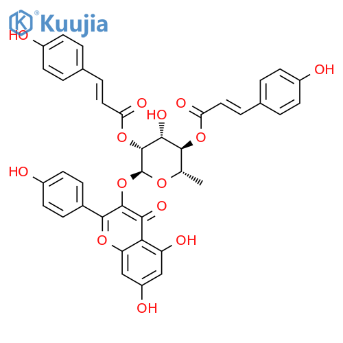 2',4'-Di-O-(E-p-coumaroyl)afzelin structure
