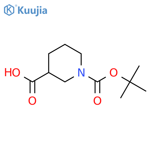 (3R)-1-tert-butoxycarbonylpiperidine-3-carboxylic acid structure