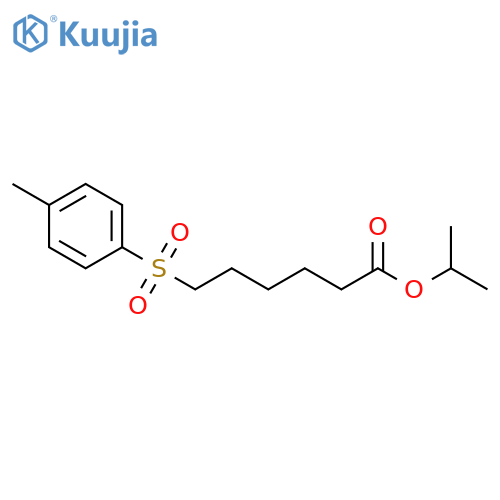 Hexanoic acid, 6-[(4-methylphenyl)sulfonyl]-, 1-methylethyl ester structure