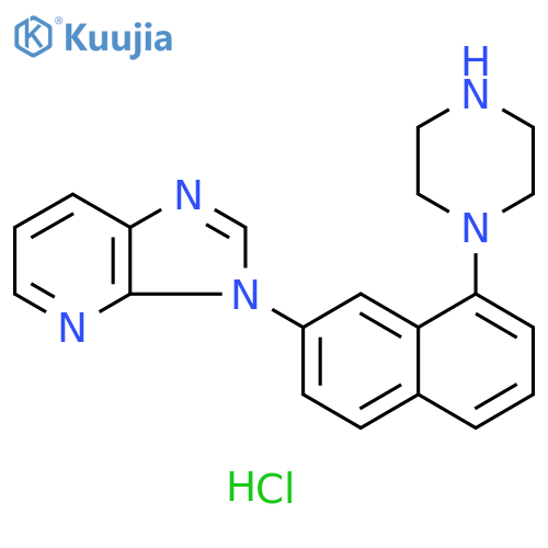 3H-Imidazo[4,5-b]pyridine, 3-[8-(1-piperazinyl)-2-naphthalenyl]-, hydrochloride (1:2) structure